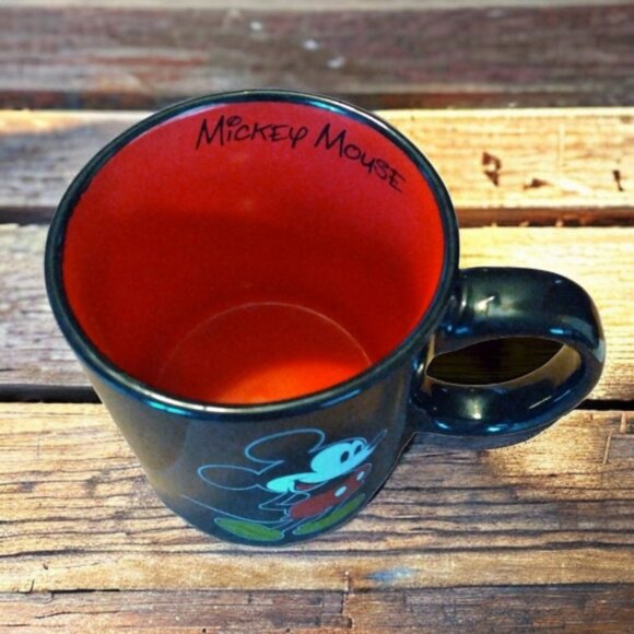 DISNEY Black Mickey Mouse Mug Black and Red with Mickey Character - Picture 4 of 5